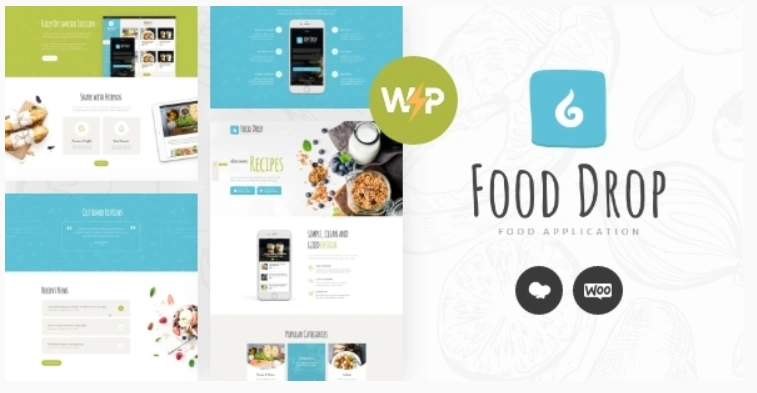 food drop Cloud Kitchen Restaurant Website Themes