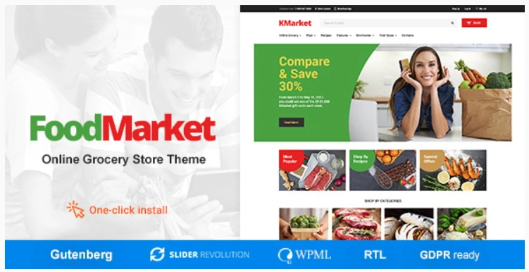 food market Cloud Kitchen Restaurant Website Themes