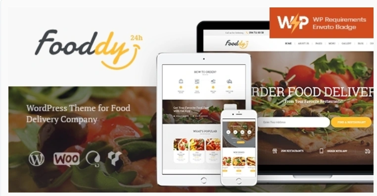 fooddy 24/7 Cloud Kitchen Restaurant Website Themes