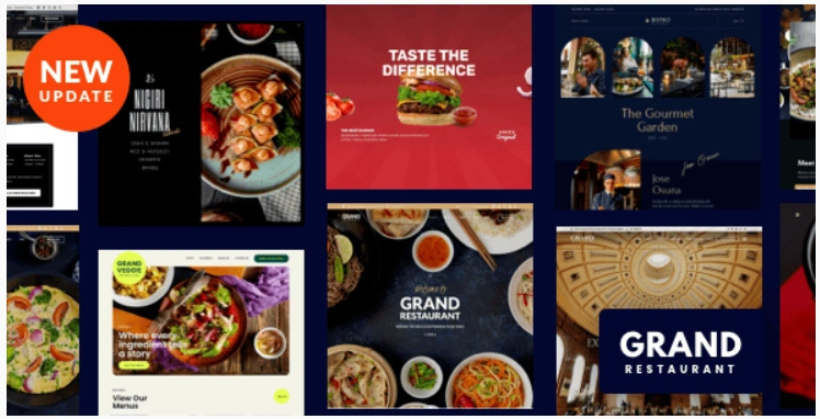 grand restaurant Cloud Kitchen Restaurant Website Themes