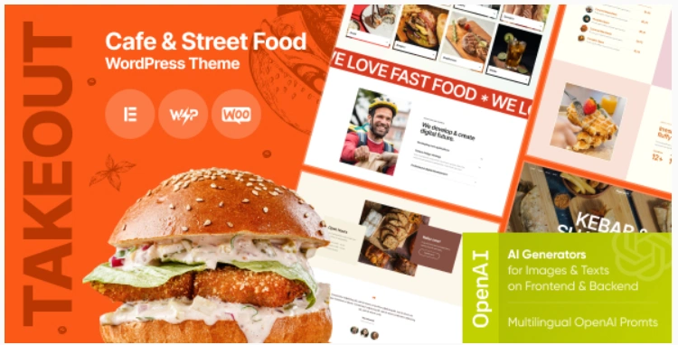 takeout Cloud Kitchen Restaurant Website Themes